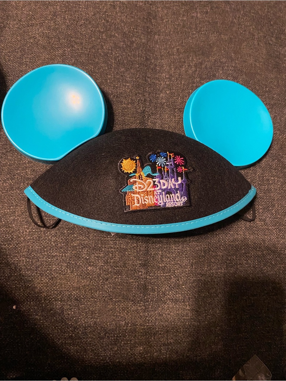 Disney Black and Bright Blue D23 Disneyland Ear Headband